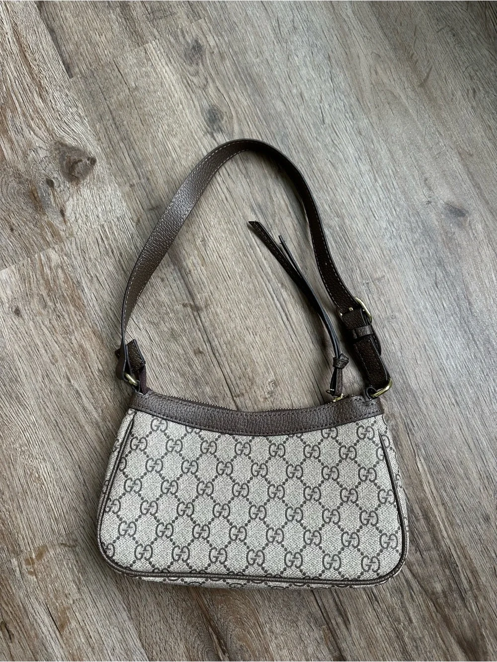 Gucci Beige Brown GG Canvas Shoulder Bag - Picture 4 of 6